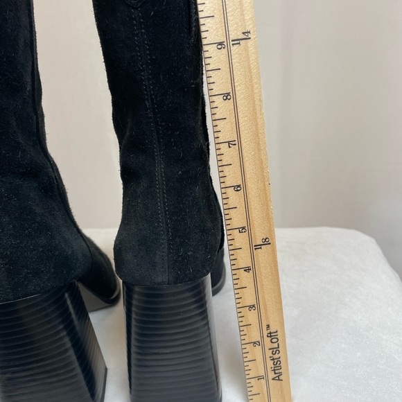 Sam Edelman black Ivette block heel suede bootie size 7.5 - Picture 5 of 8